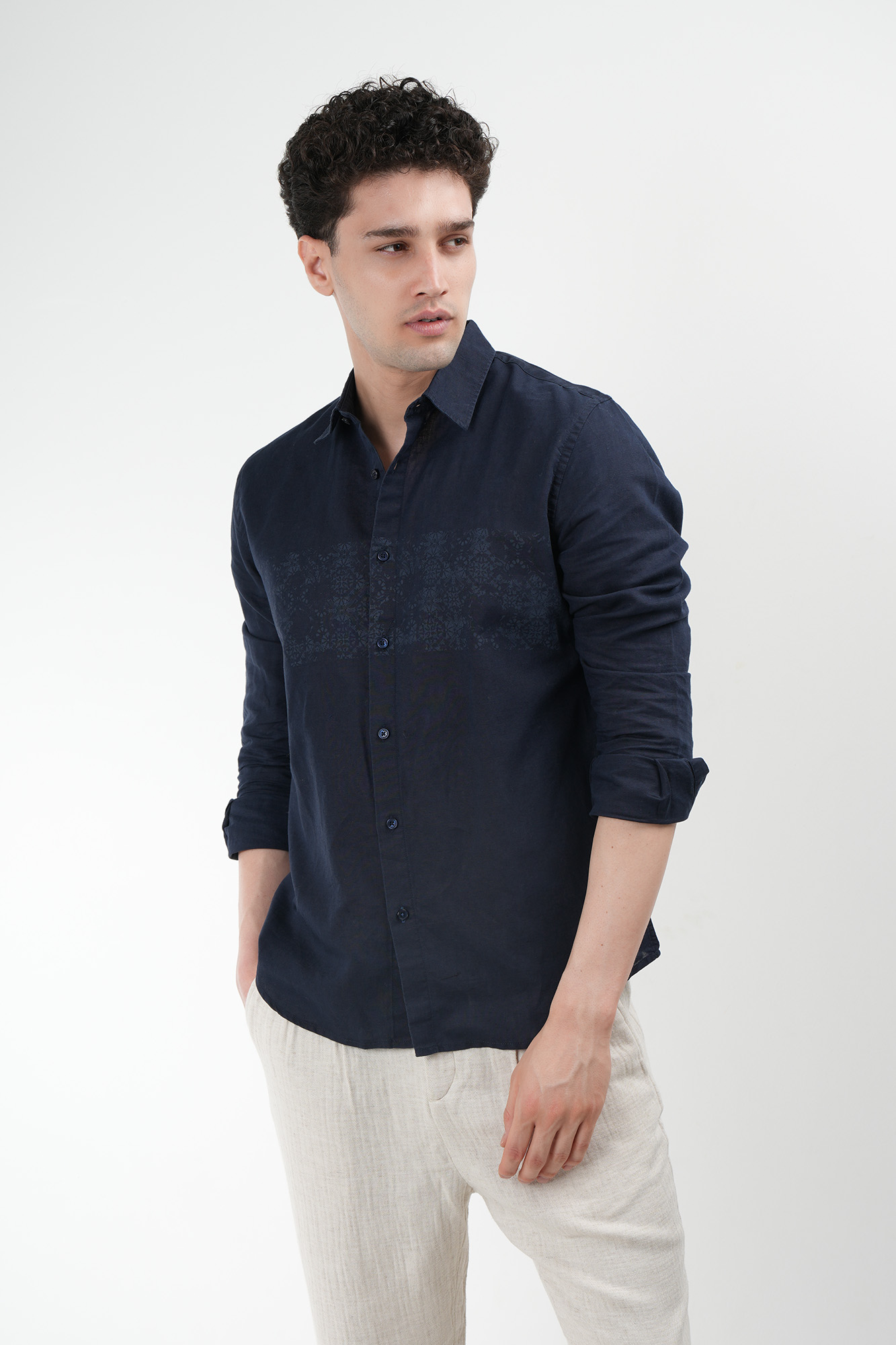 پیراهن آستین بلند چاپی