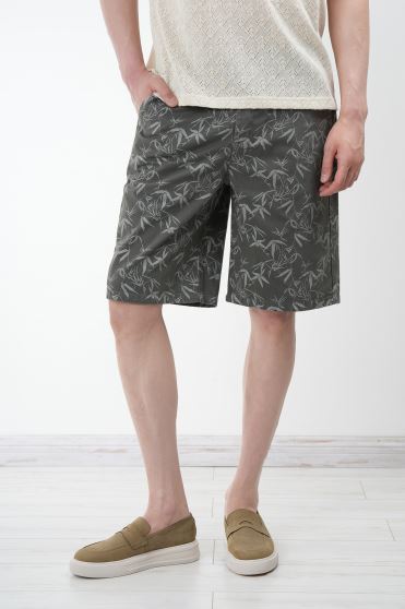 شلوارک کتان طرحدار