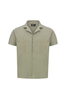 پیراهن آستین کوتاه گلدوزی