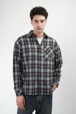 پیراهن آستین بلند چهارخانه