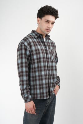 پیراهن آستین بلند چهارخانه