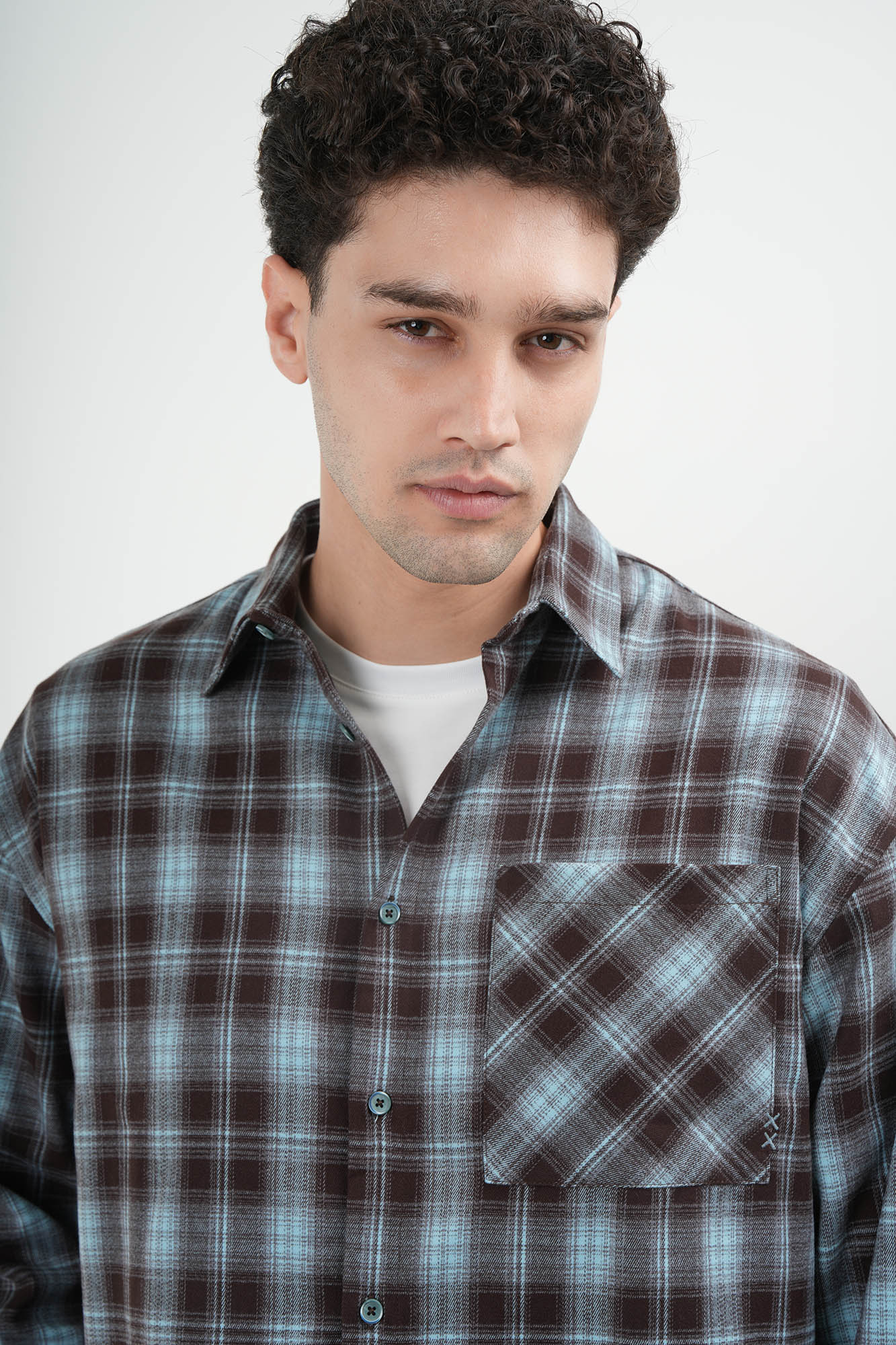 پیراهن آستین بلند چهارخانه