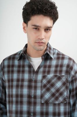 پیراهن آستین بلند چهارخانه