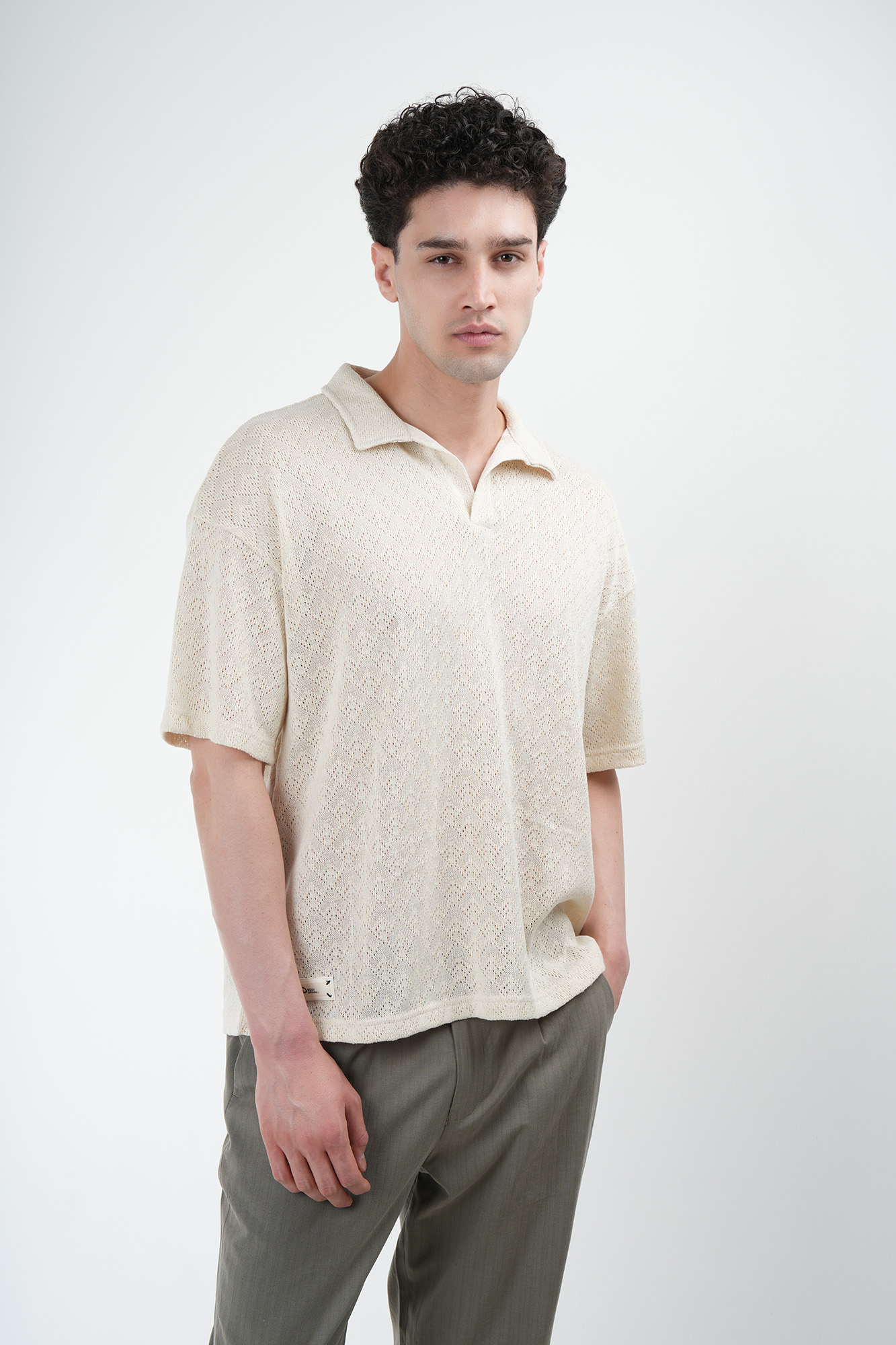 پولوشرت آستین کوتاه ژاکارد