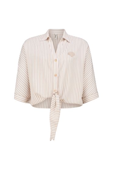 شومیز آستین کوتاه راه راه