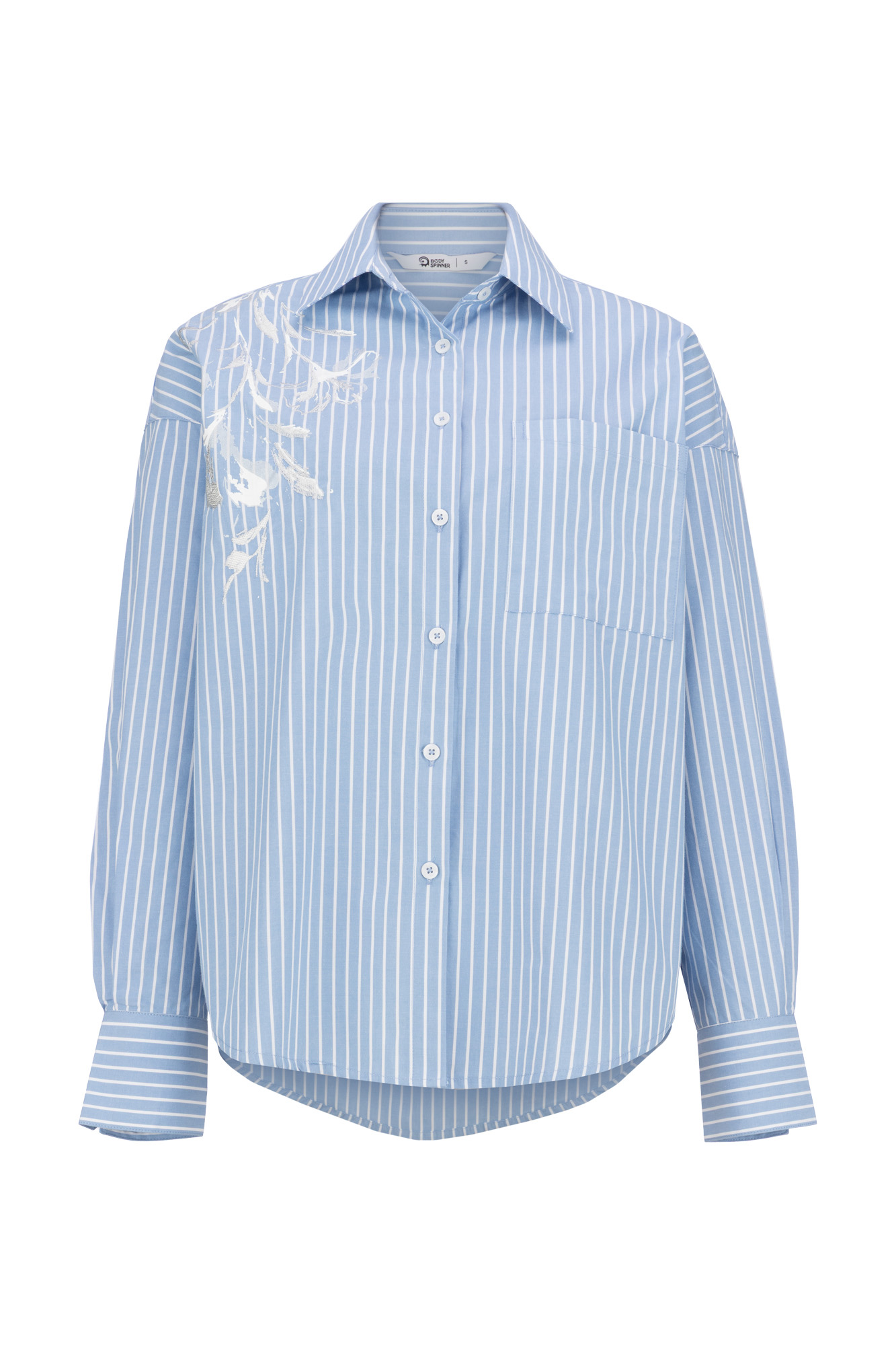 شومیز آستین بلند چاپ و گلدوزی