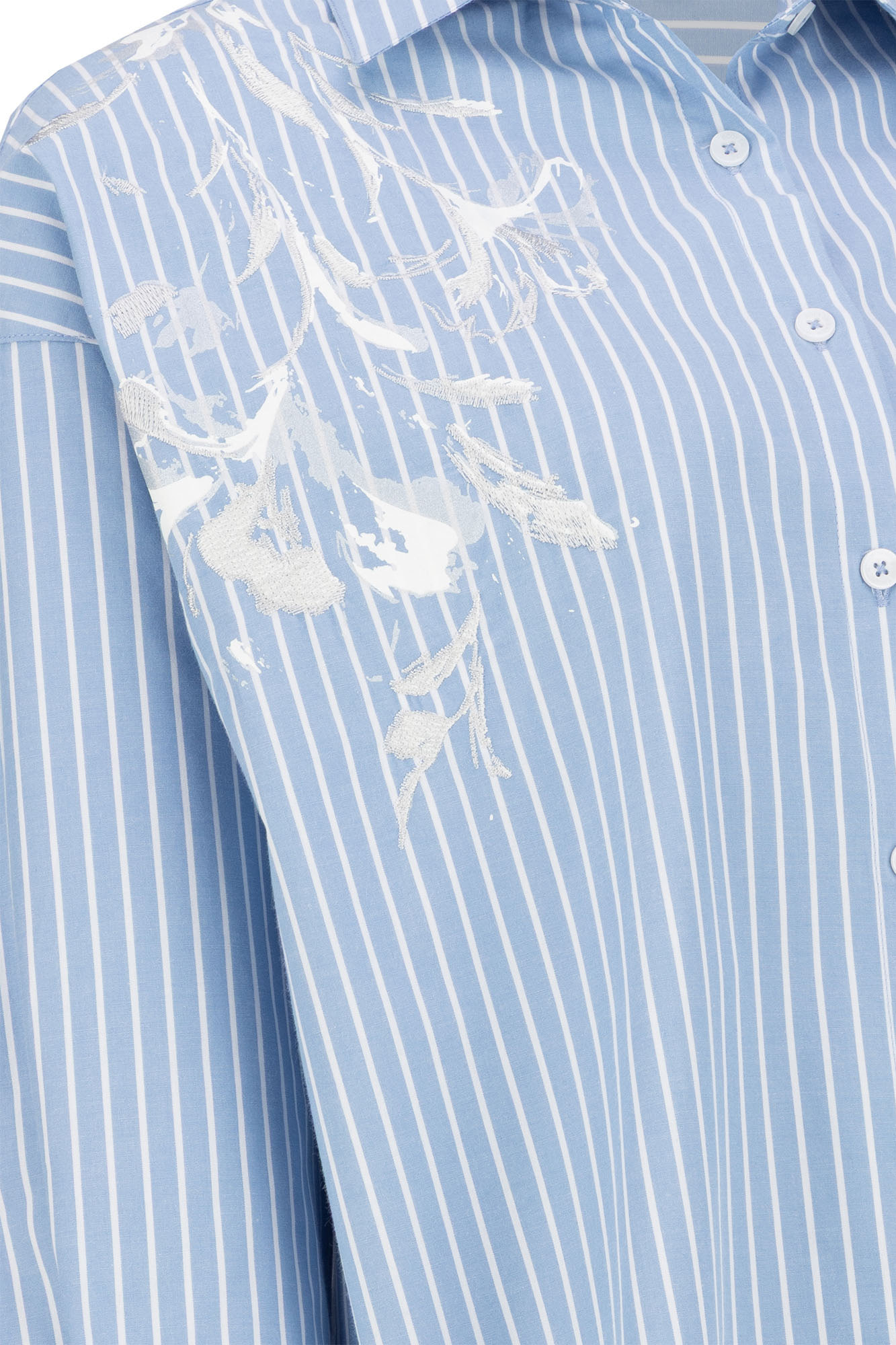 شومیز آستین بلند چاپ و گلدوزی