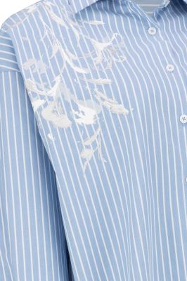 شومیز آستین بلند چاپ و گلدوزی