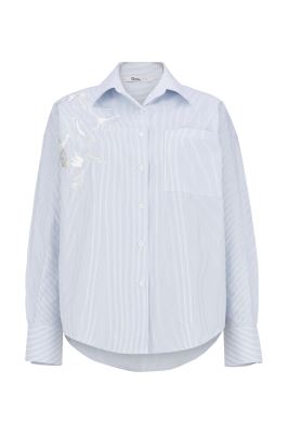 شومیز آستین بلند چاپ و گلدوزی