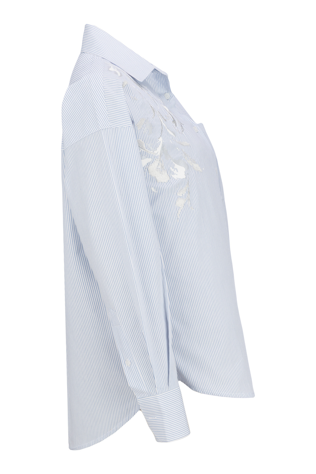 شومیز آستین بلند چاپ و گلدوزی