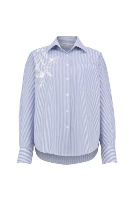 شومیز آستین بلند چاپ و گلدوزی