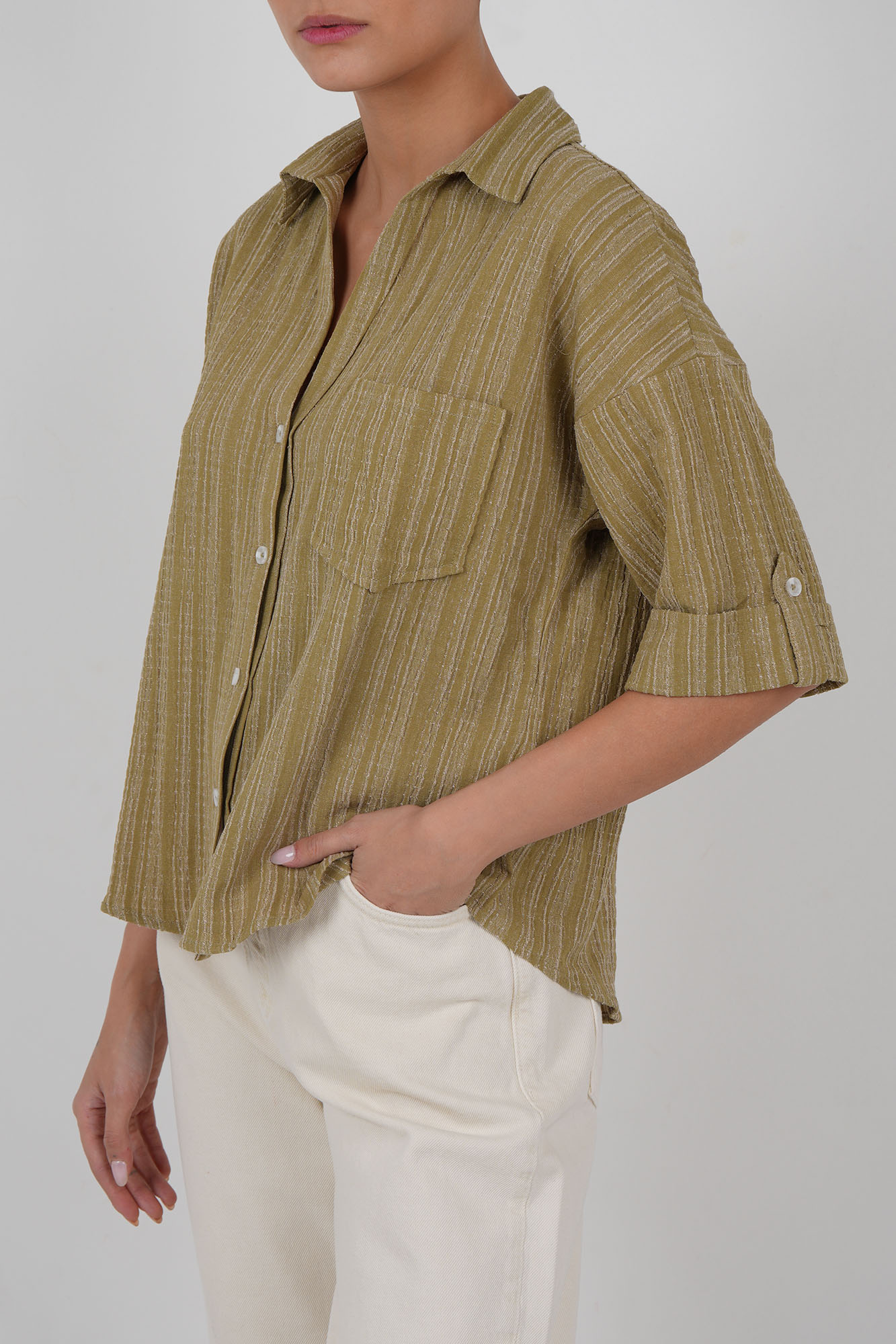 شومیز آستین کوتاه طرحدار