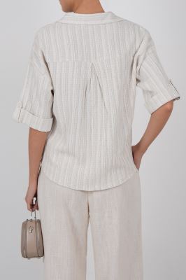 شومیز آستین کوتاه طرحدار