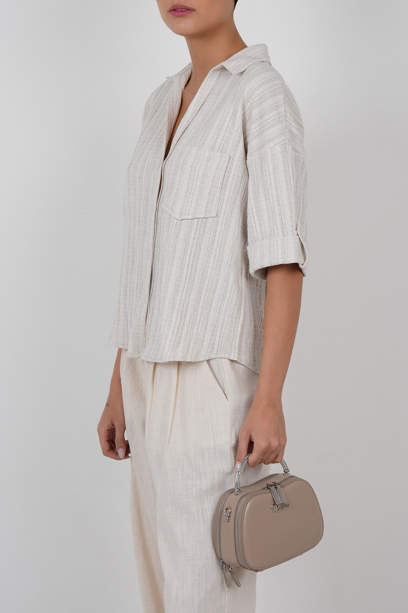 شومیز آستین کوتاه طرحدار