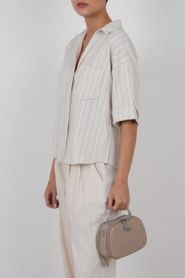 شومیز آستین کوتاه طرحدار