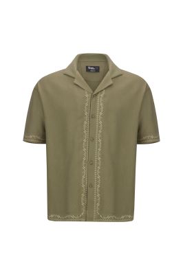 پیراهن آستین کوتاه گلدوزی