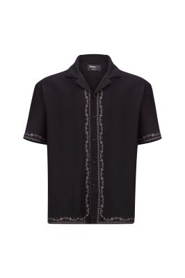 پیراهن آستین کوتاه گلدوزی