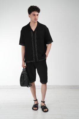 شلوارک پارچه ای گلدوزی