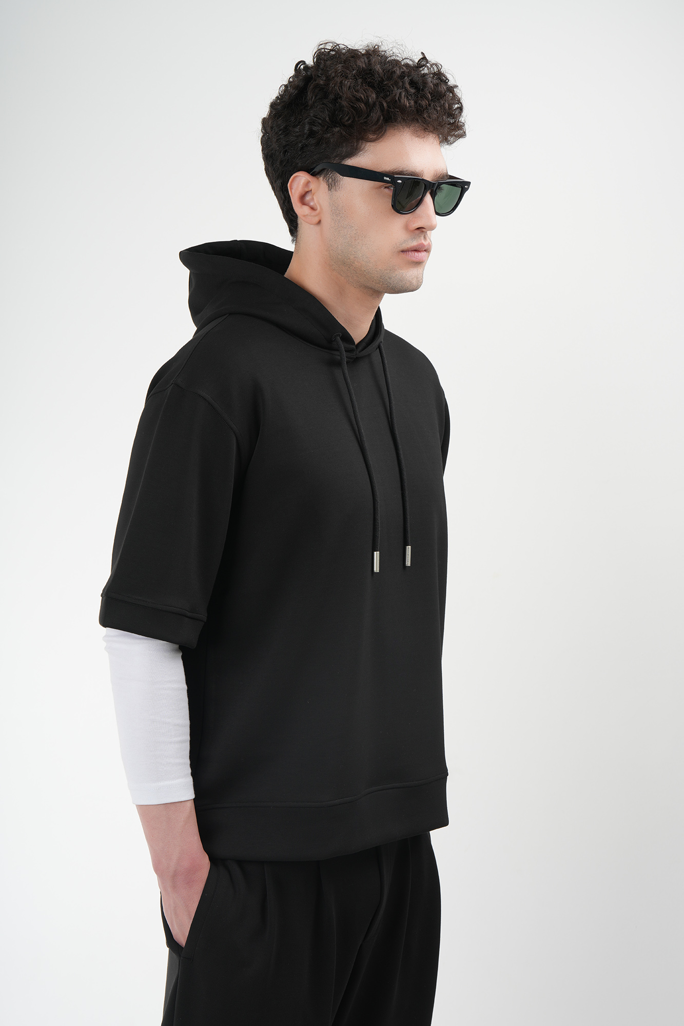 هودی آستین کوتاه ساده