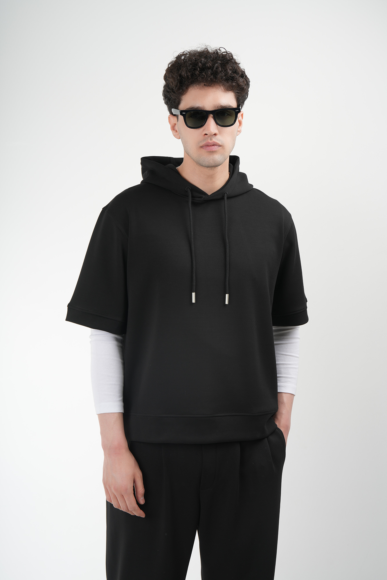 هودی آستین کوتاه ساده