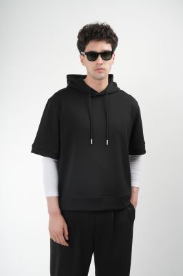 هودی آستین کوتاه ساده