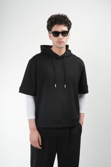 هودی آستین کوتاه ساده