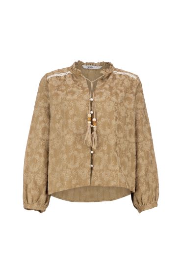 شومیز آستین بلند طرحدار