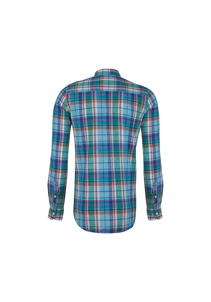 پیراهن چهارخونه آستین بلند