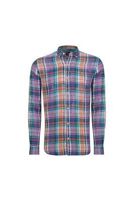 پیراهن چهارخونه آستین بلند