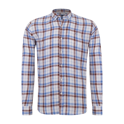 پیراهن چهارخونه آستین بلند