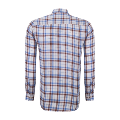 پیراهن چهارخونه آستین بلند