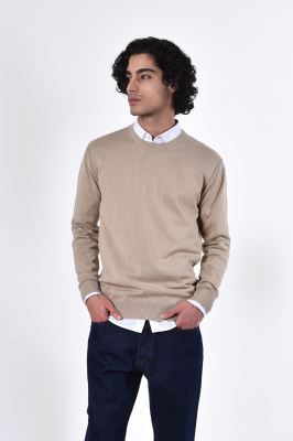 بافت یقه گرد ساده