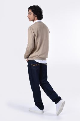 بافت یقه گرد ساده