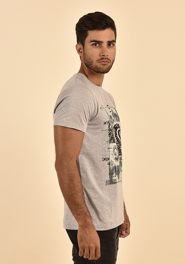 تی شرت آستین کوتاه یقه گرد چاپ قوچ