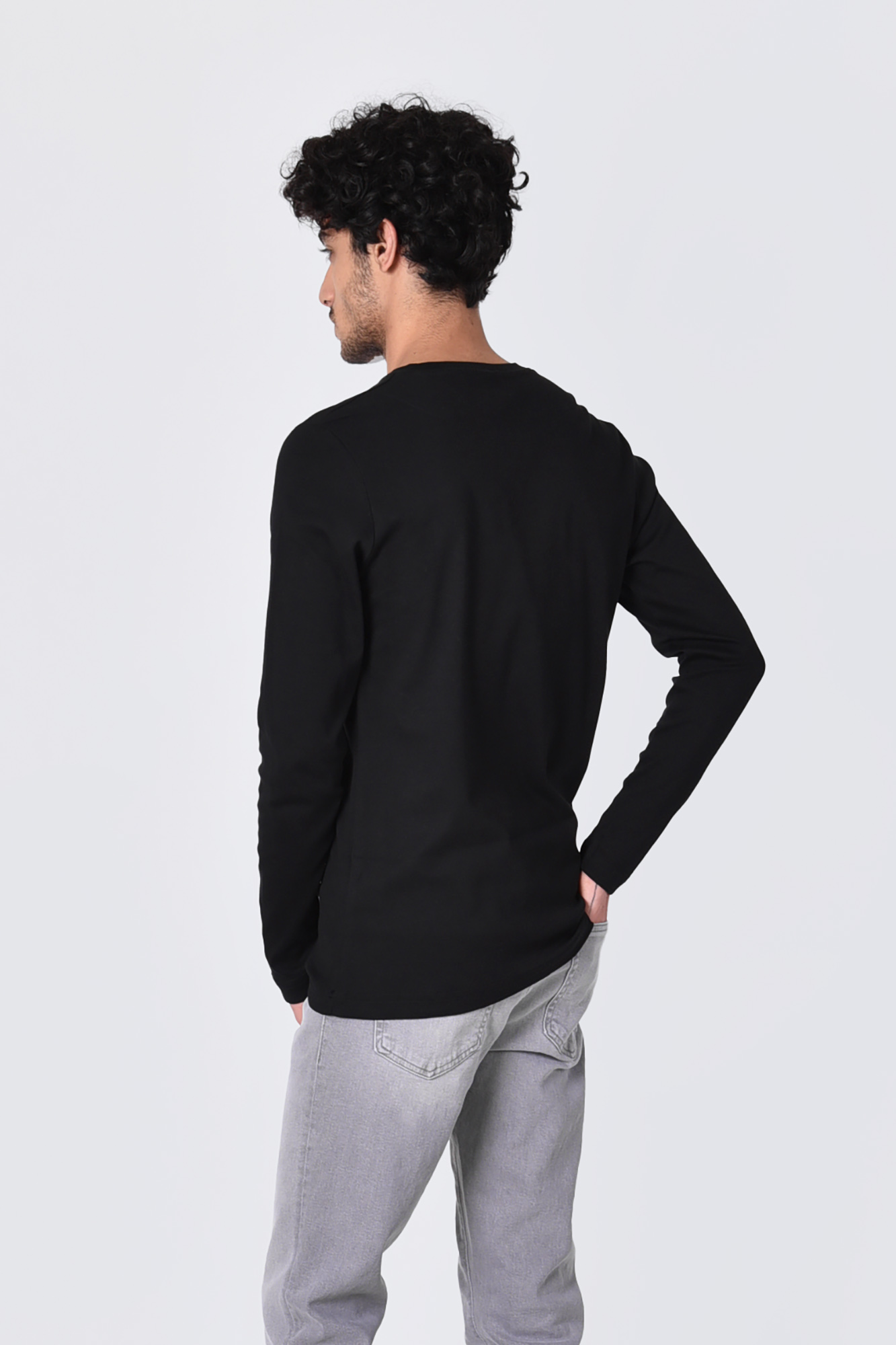 تیشرت آستین بلند مردانه بیسیک