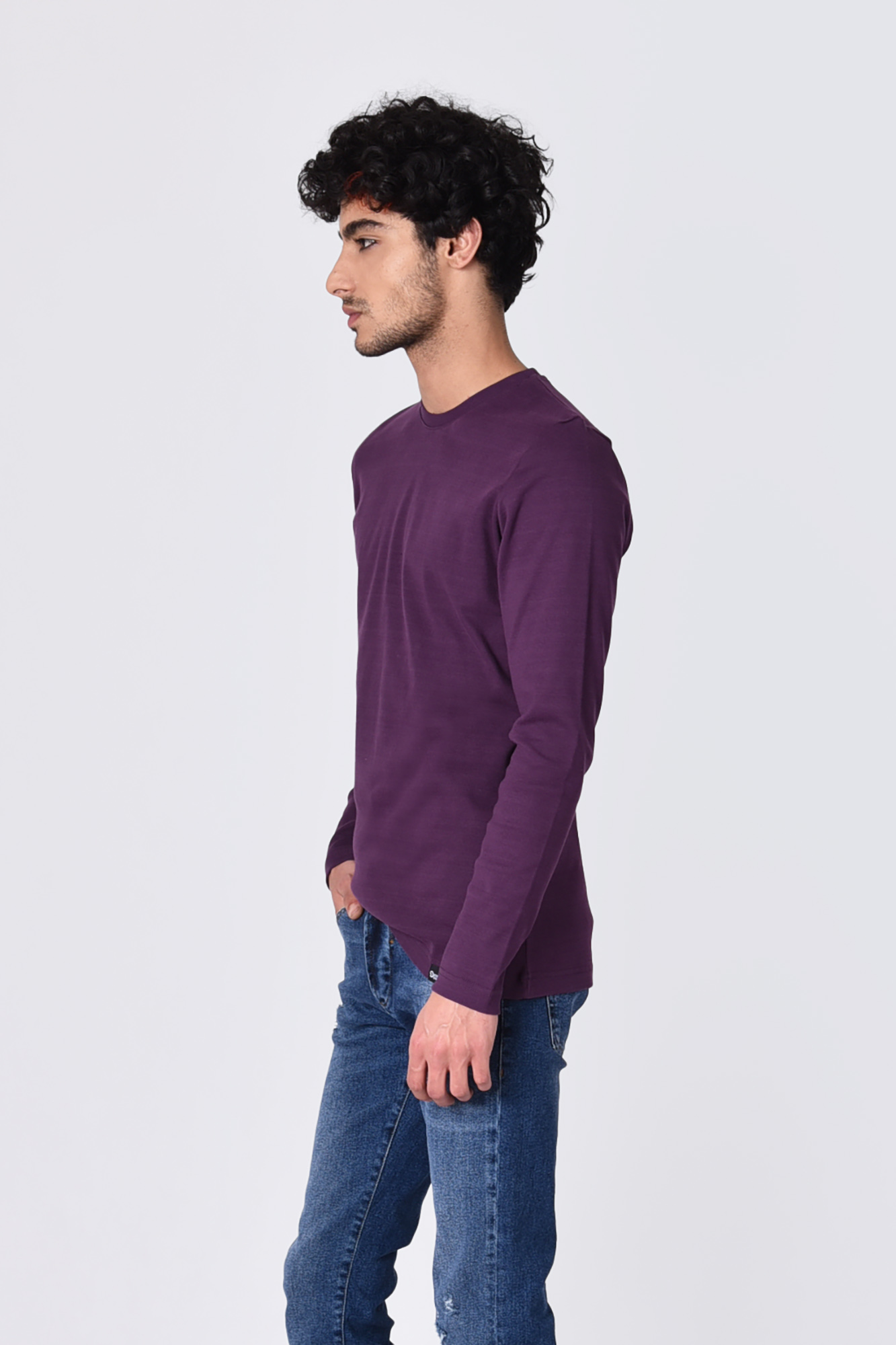 تیشرت آستین بلند یقه گرد