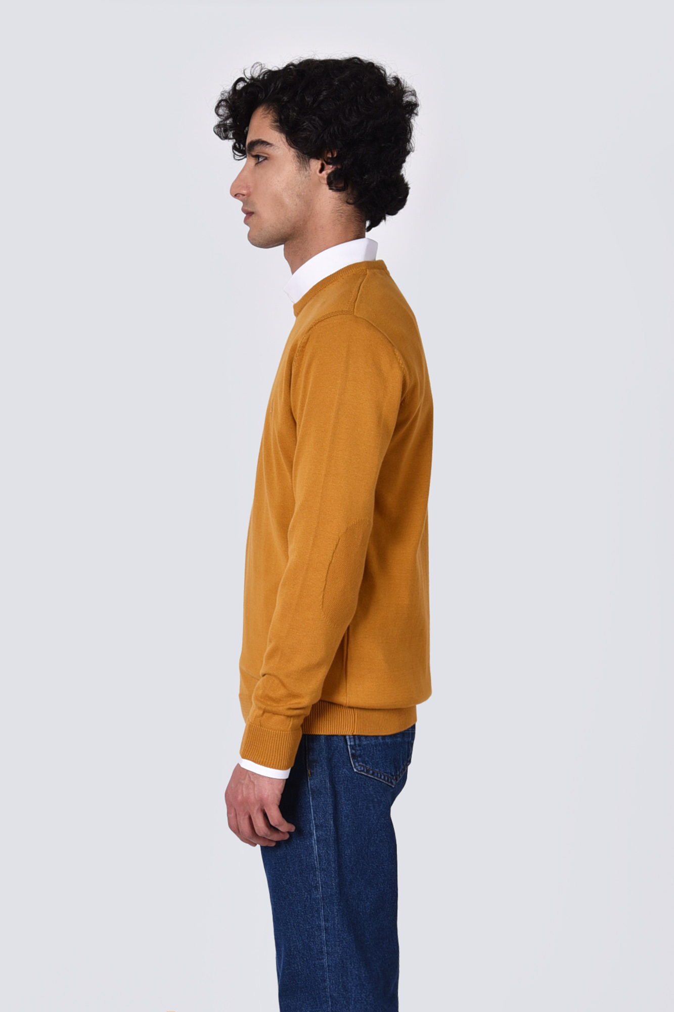 بافت یقه گرد ساده