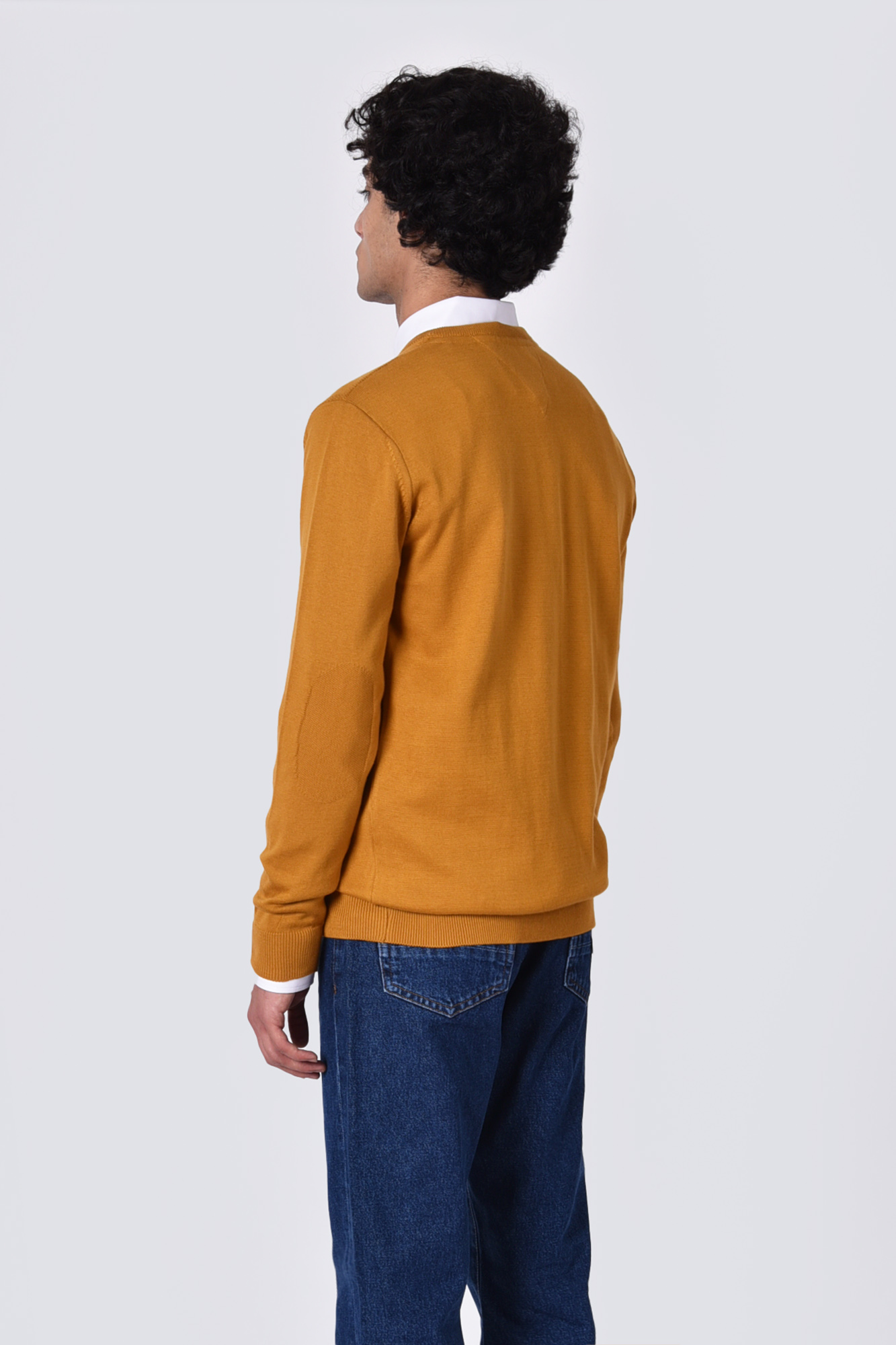 بافت یقه گرد ساده