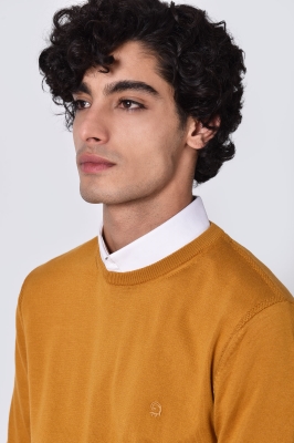 بافت یقه گرد ساده