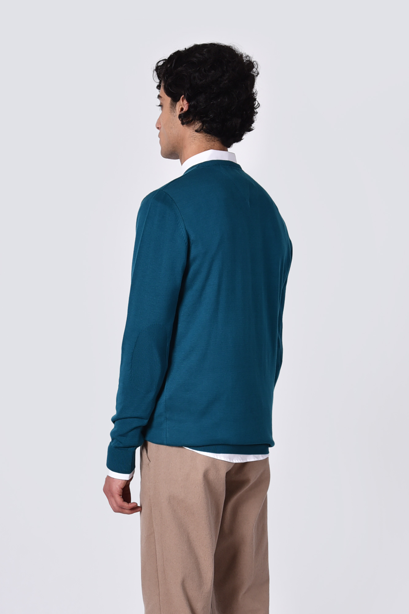 بافت یقه گرد ساده