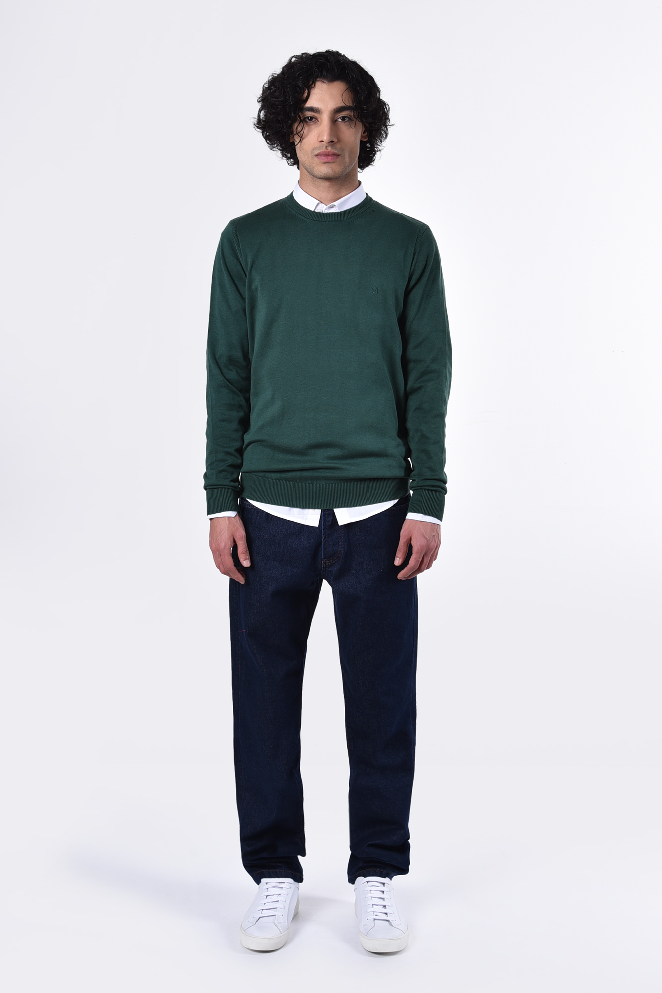 بافت یقه گرد ساده