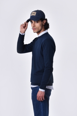 بافت یقه گرد ساده