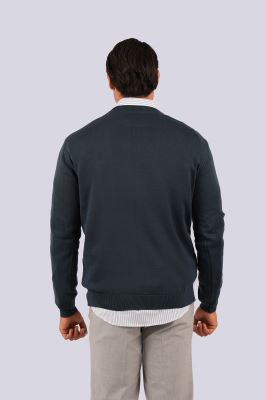 بافت یقه گرد ساده