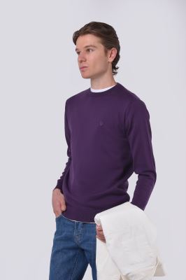 بافت یقه گرد ساده