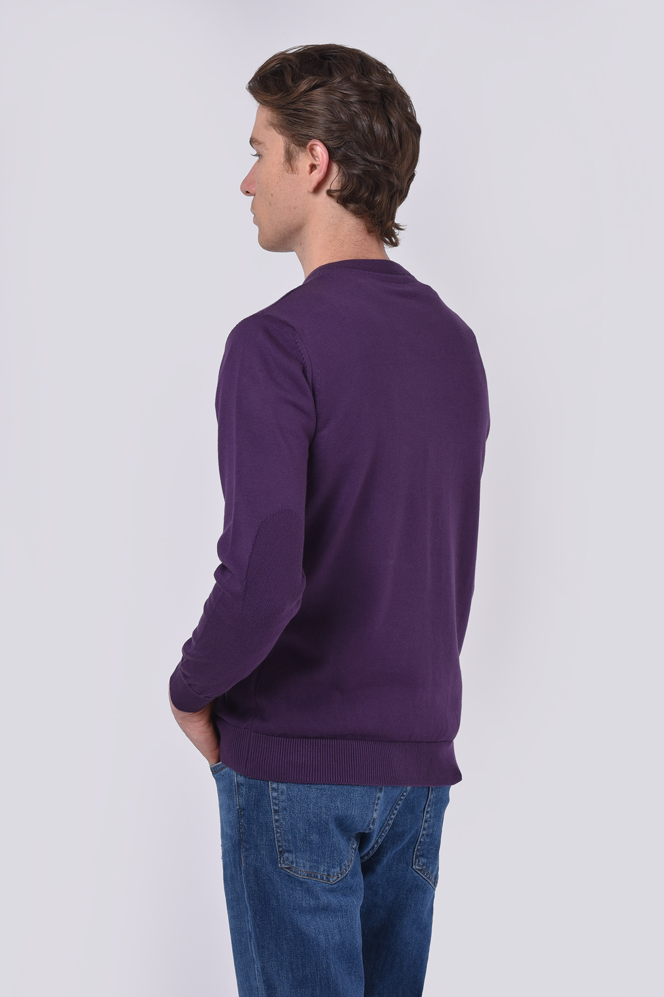 بافت یقه گرد ساده