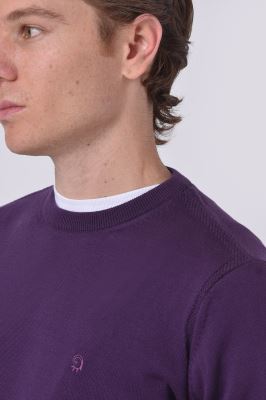 بافت یقه گرد ساده