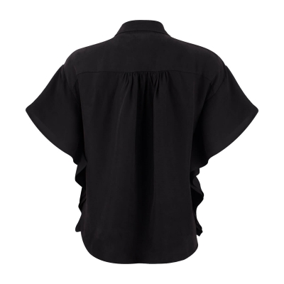 شومیز یقه دار آستین کلوش