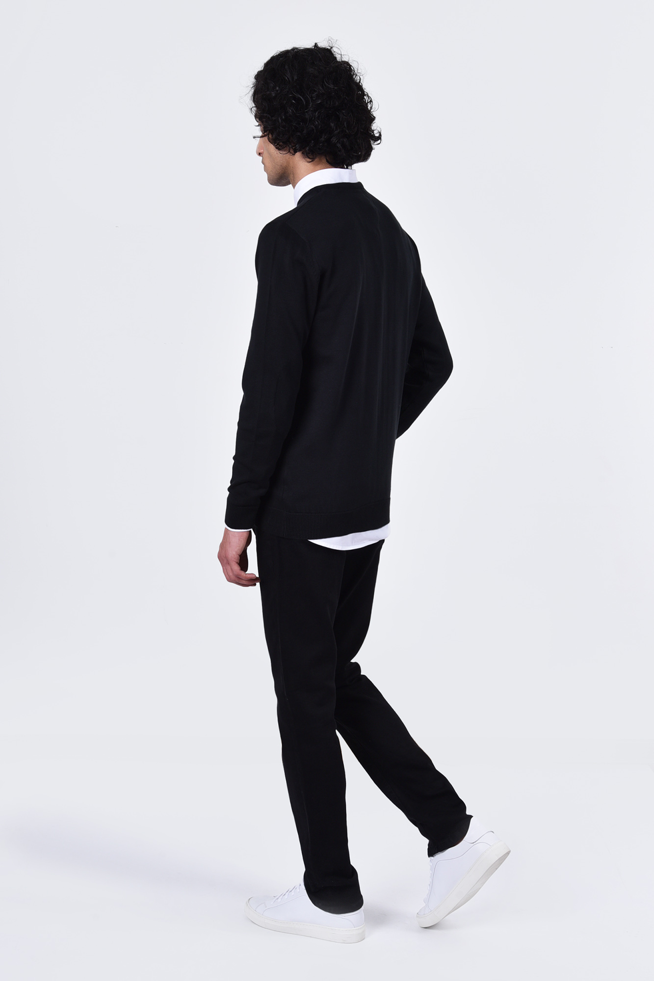 بافت یقه گرد ساده