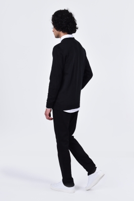 بافت یقه گرد ساده