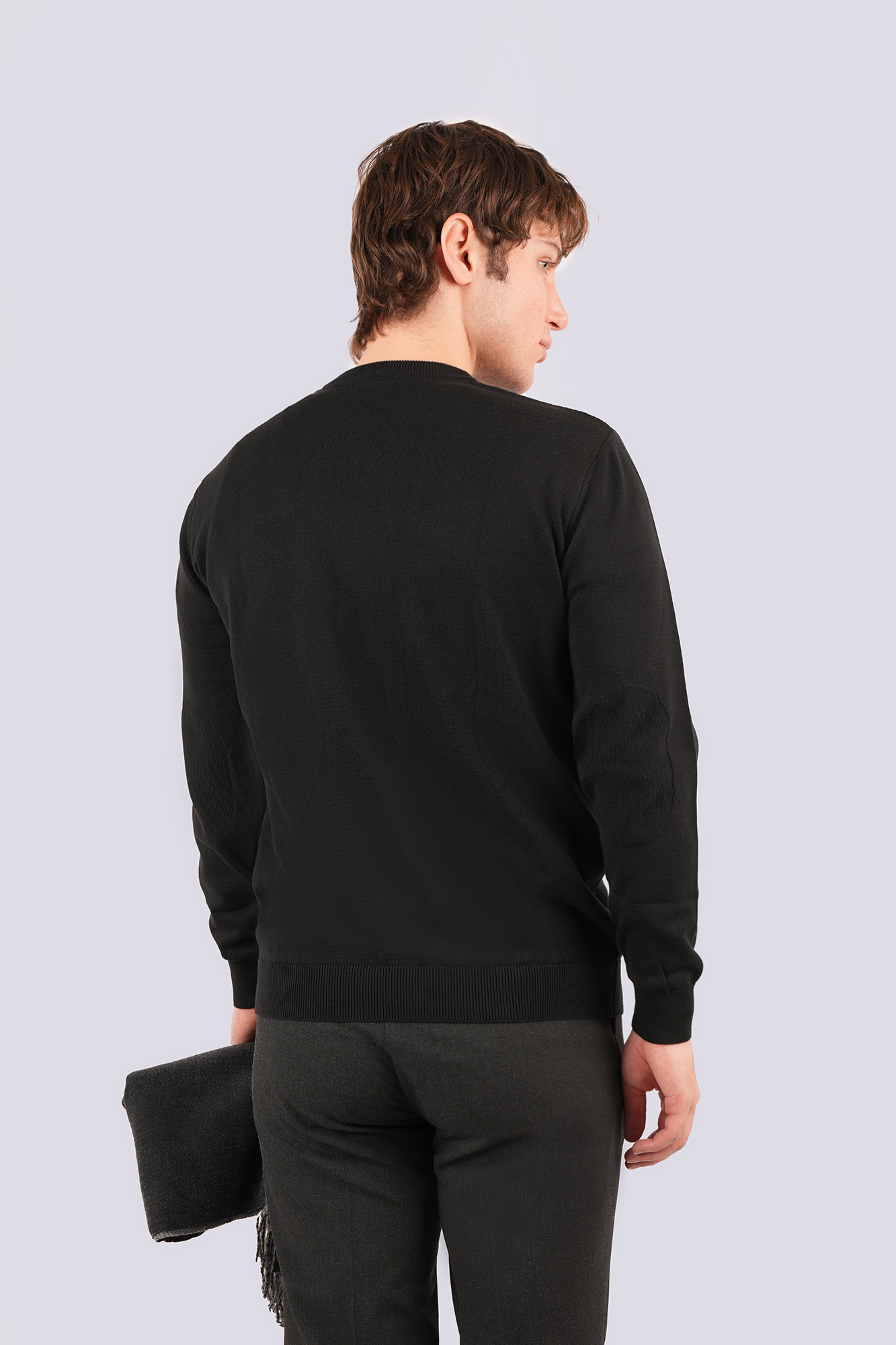 بافت یقه گرد ساده